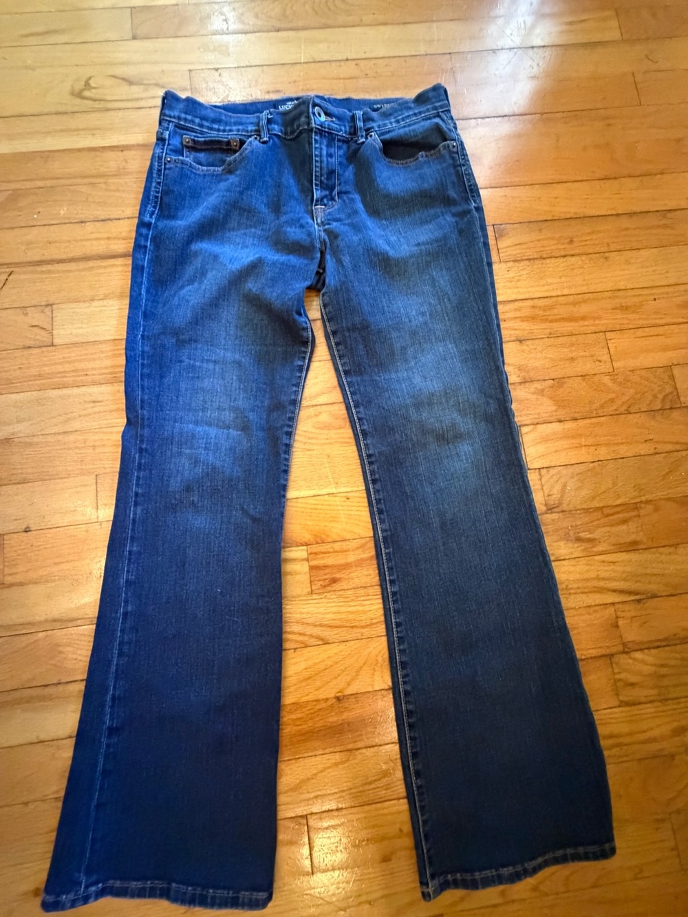 Lucky Brand Women's Dark Blue sweet N Low Flare-Leg Jeans size 10/30 ankle cut
